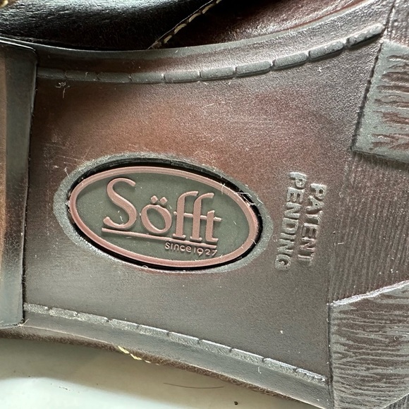 Söfft Shoes Womens 7.5M Brown Leather Upper Lining Slip On Block Heels Round Toe - Picture 12 of 16